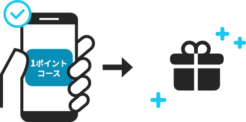 貯めたポイントを消費して、希望のコースに応募！